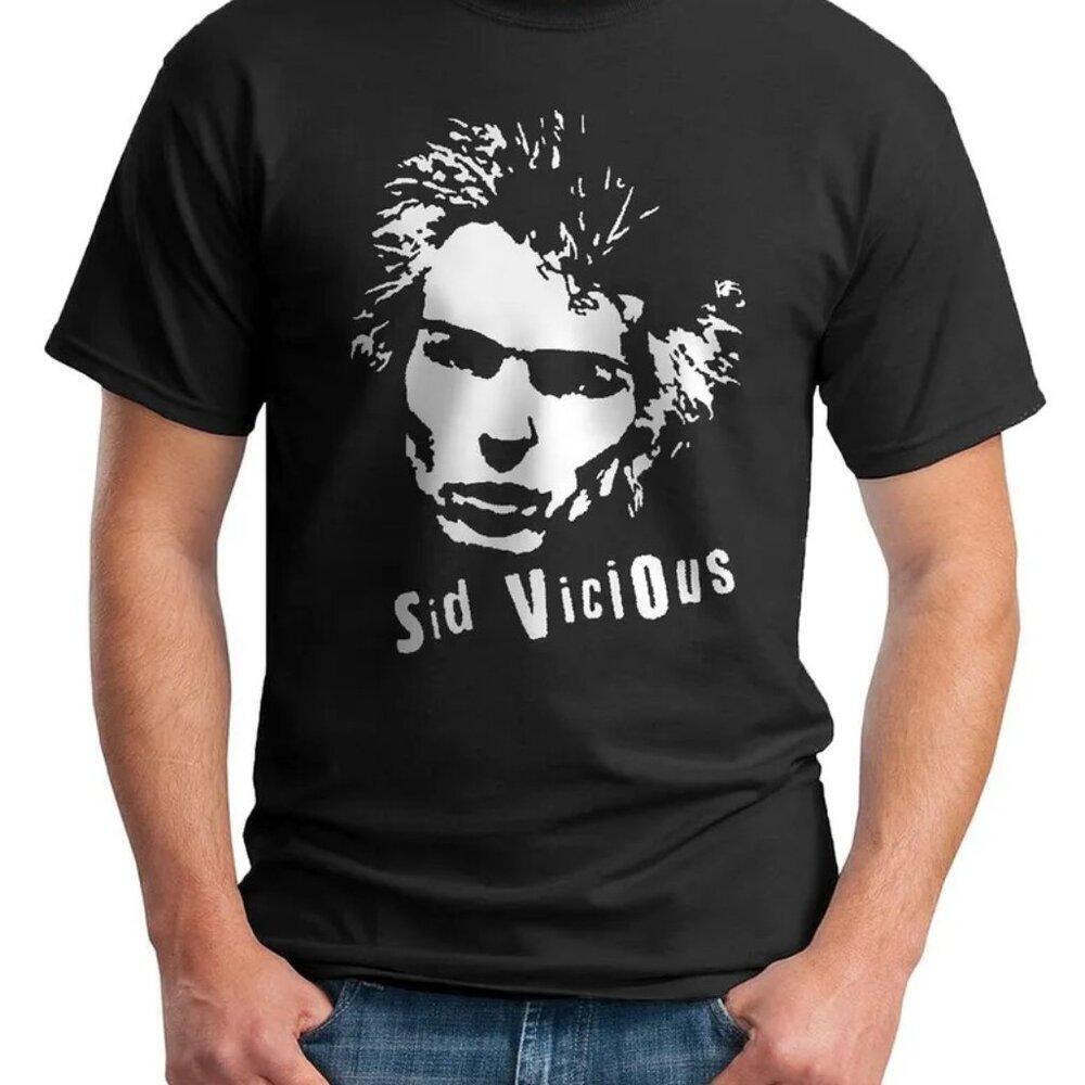 Sid Vicious Sex Pistols 1977 Punk Rock Bassist Music Fan Classic Graphic TShirt